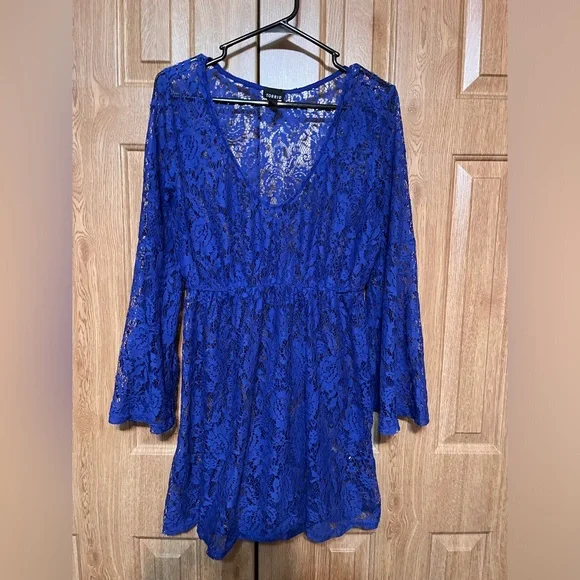 Torrid Blue Lace Swim Coverup - Picture 4 of 4